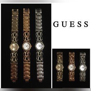 GUESS - 3PCS - PRELOVED STAINLESS STEEL WATCHES - SILVER / GOLD / ROSEGOLD WATCH